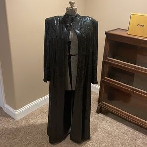 Vintage Black sequins duster size M but will fit a larger size
